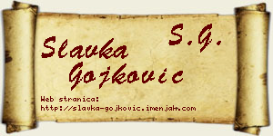 Slavka Gojković vizit kartica